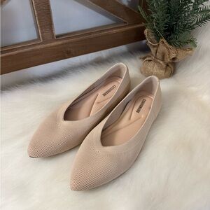 Tan Pointed-Toe Flats for Everyday Elegance